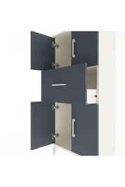 Arges Dolap Tek Raflı Tek Çekmeceli 4 Kapaklı 60x30x134 Aytaşı-Antrasit