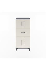 Arges Dolap Tek Raflı Tek Çekmeceli 4 Kapaklı 60x30x134 Antrasit-Aytaşı