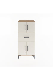 Arges Dolap Tek Raflı Tek Çekmeceli 4 Kapaklı 60x30x134 Çam-Aytaşı