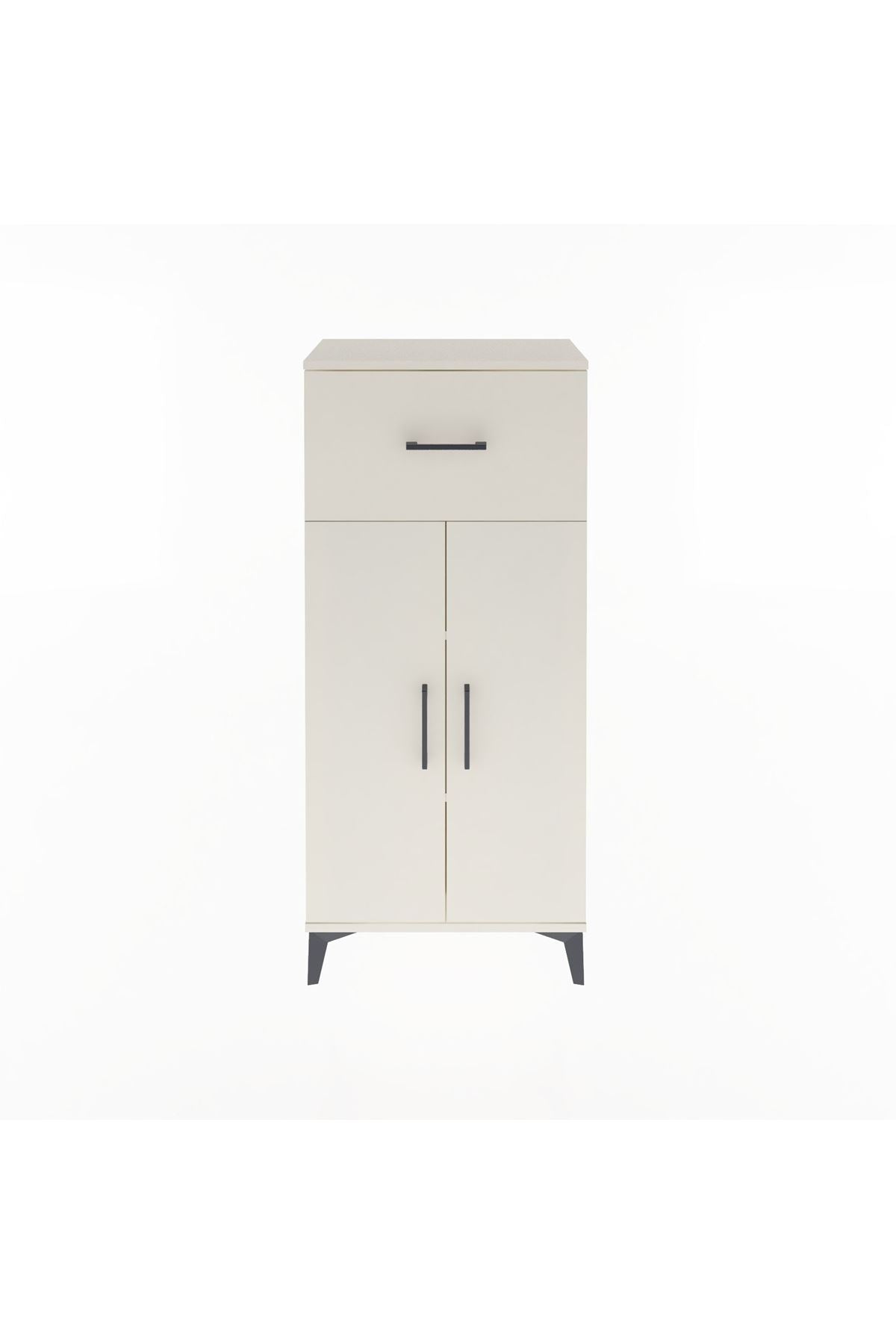 Arges Dolap 2 Raflı Tek Çekmeceli 2 Kapaklı 60x30x134 Aytaşı-Aytaşı