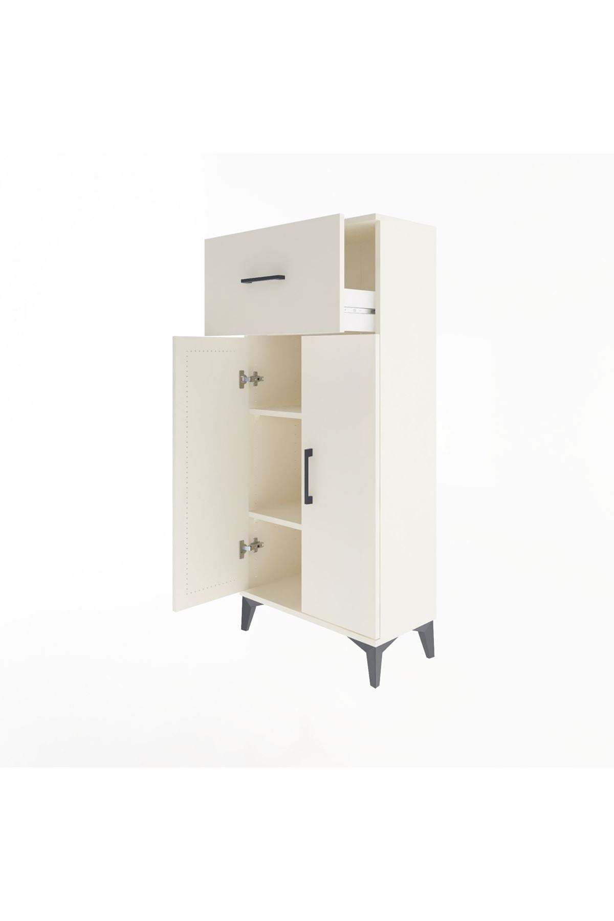 Arges Dolap 2 Raflı Tek Çekmeceli 2 Kapaklı 60x30x134 Aytaşı-Aytaşı