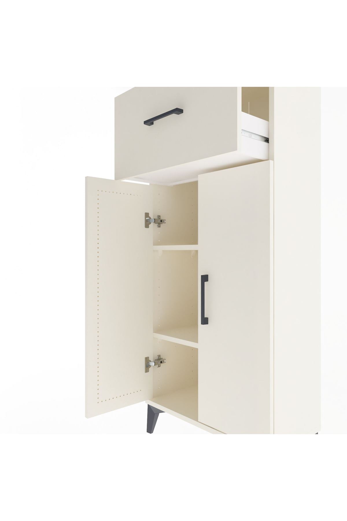 Arges Dolap 2 Raflı Tek Çekmeceli 2 Kapaklı 60x30x134 Aytaşı-Aytaşı