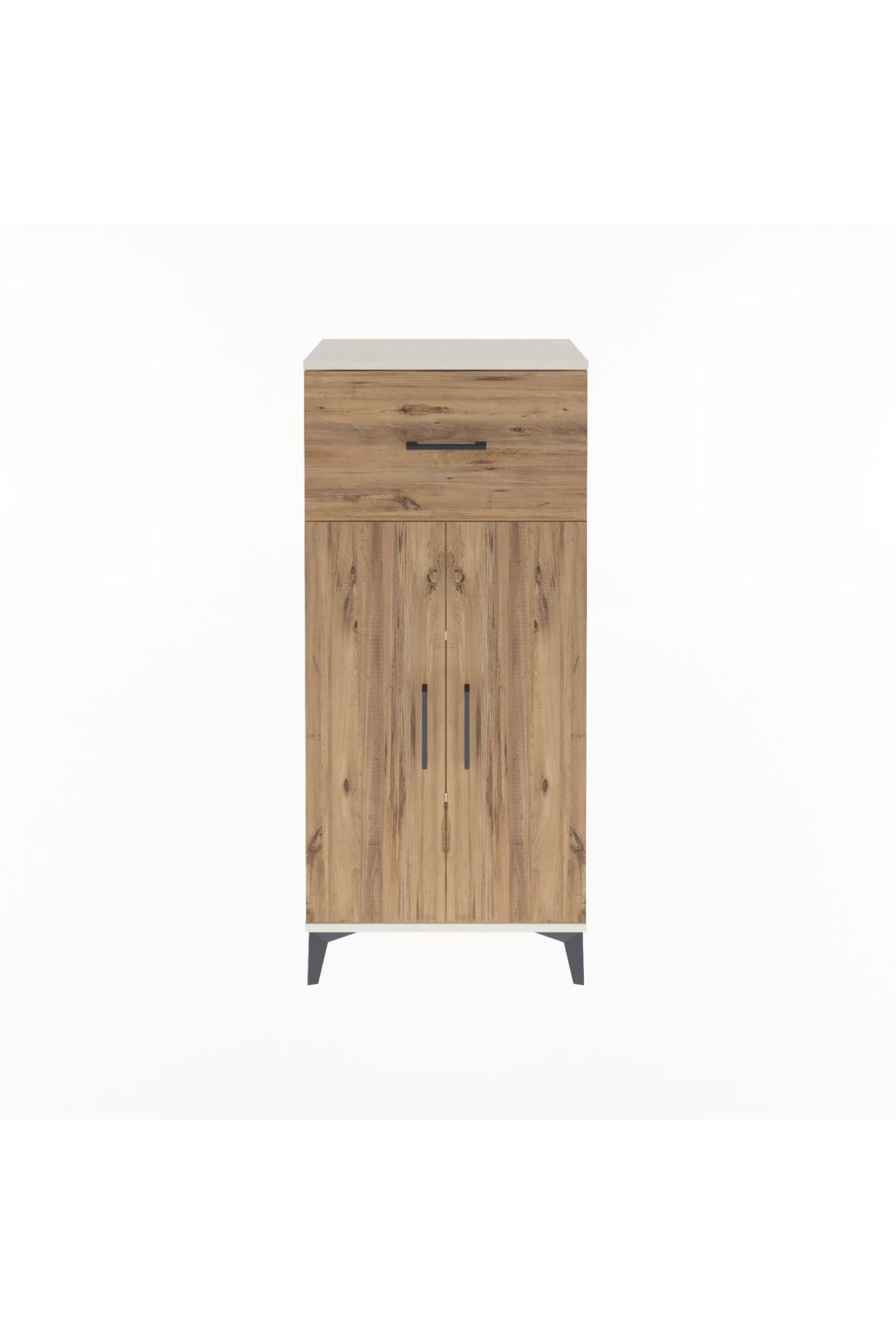 Arges Dolap 2 Raflı Tek Çekmeceli 2 Kapaklı 60x30x134 Aytaşı-Çam