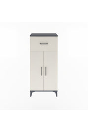 Arges Dolap 2 Raflı Tek Çekmeceli 2 Kapaklı 60x30x134 Antrasit-Aytaşı