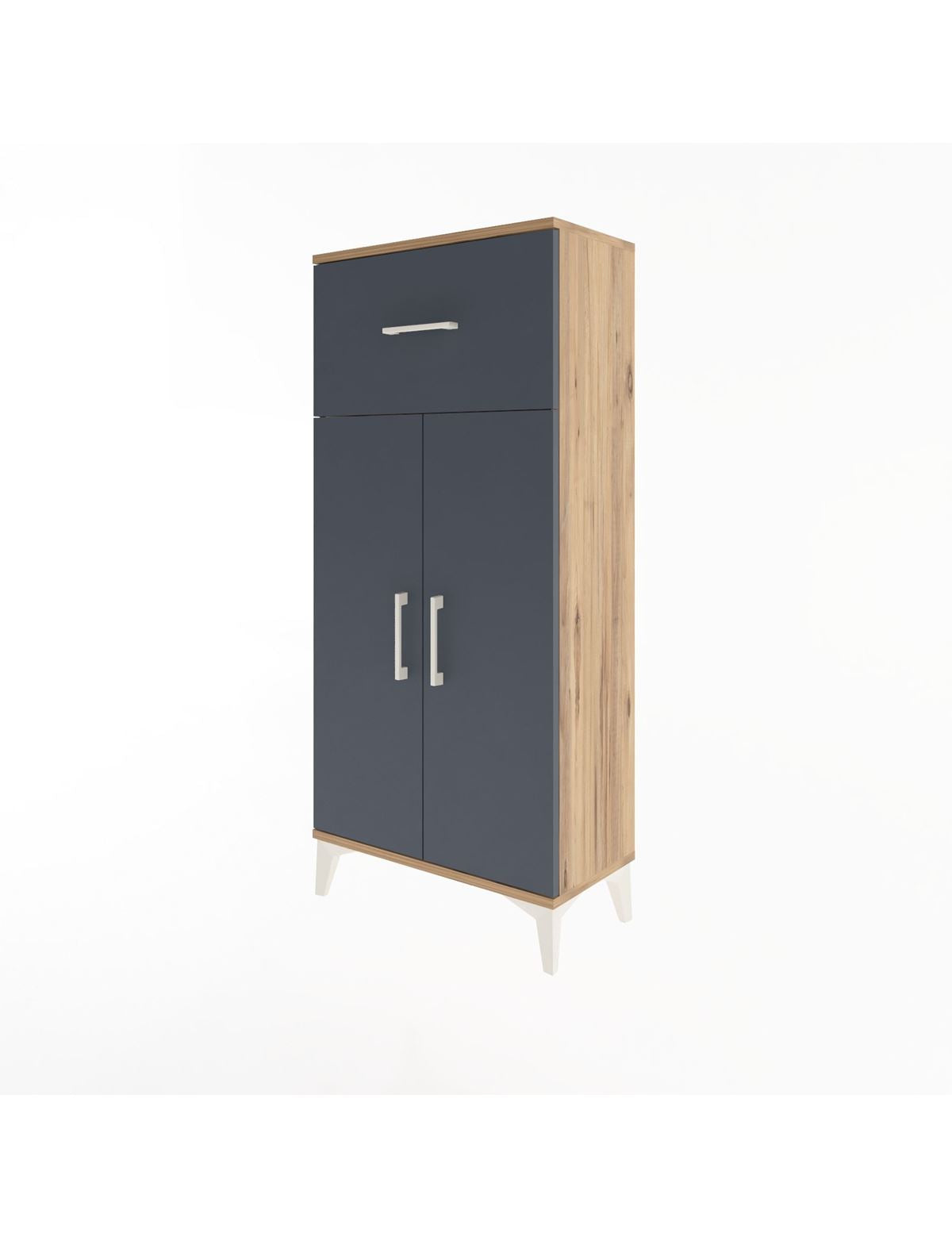 Arges Dolap 2 Raflı Tek Çekmeceli 2 Kapaklı 60x30x134 - S17M070V8A