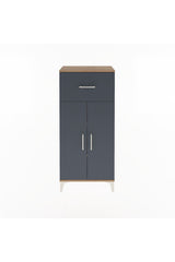 Arges Dolap 2 Raflı Tek Çekmeceli 2 Kapaklı 60x30x134