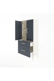 Arges Dolap 2 Raflı 2 Çekmeceli 2 Kapaklı 60x30x134 Aytaşı-Antrasit