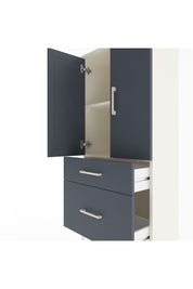 Arges Dolap 2 Raflı 2 Çekmeceli 2 Kapaklı 60x30x134 Aytaşı-Antrasit