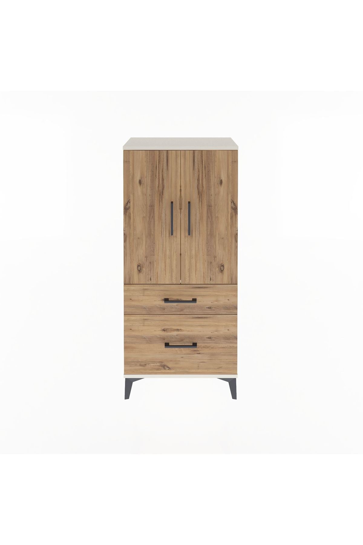 Arges Dolap 2 Raflı 2 Çekmeceli 2 Kapaklı 60x30x134 Aytaşı-Çam