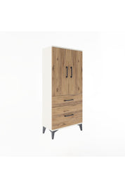 Arges Dolap 2 Raflı 2 Çekmeceli 2 Kapaklı 60x30x134 Aytaşı-Çam