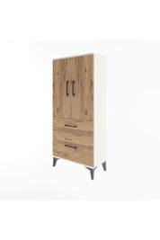 Arges Dolap 2 Raflı 2 Çekmeceli 2 Kapaklı 60x30x134 Aytaşı-Çam