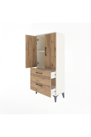 Arges Dolap 2 Raflı 2 Çekmeceli 2 Kapaklı 60x30x134 Aytaşı-Çam