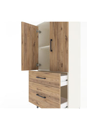 Arges Dolap 2 Raflı 2 Çekmeceli 2 Kapaklı 60x30x134 Aytaşı-Çam