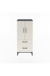 Arges Dolap 2 Raflı 2 Çekmeceli 2 Kapaklı 60x30x134 Antrasit-Aytaşı