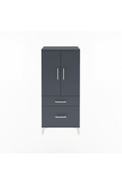 Arges Dolap 2 Raflı 2 Çekmeceli 2 Kapaklı 60x30x134 Antrasit-Antrasit