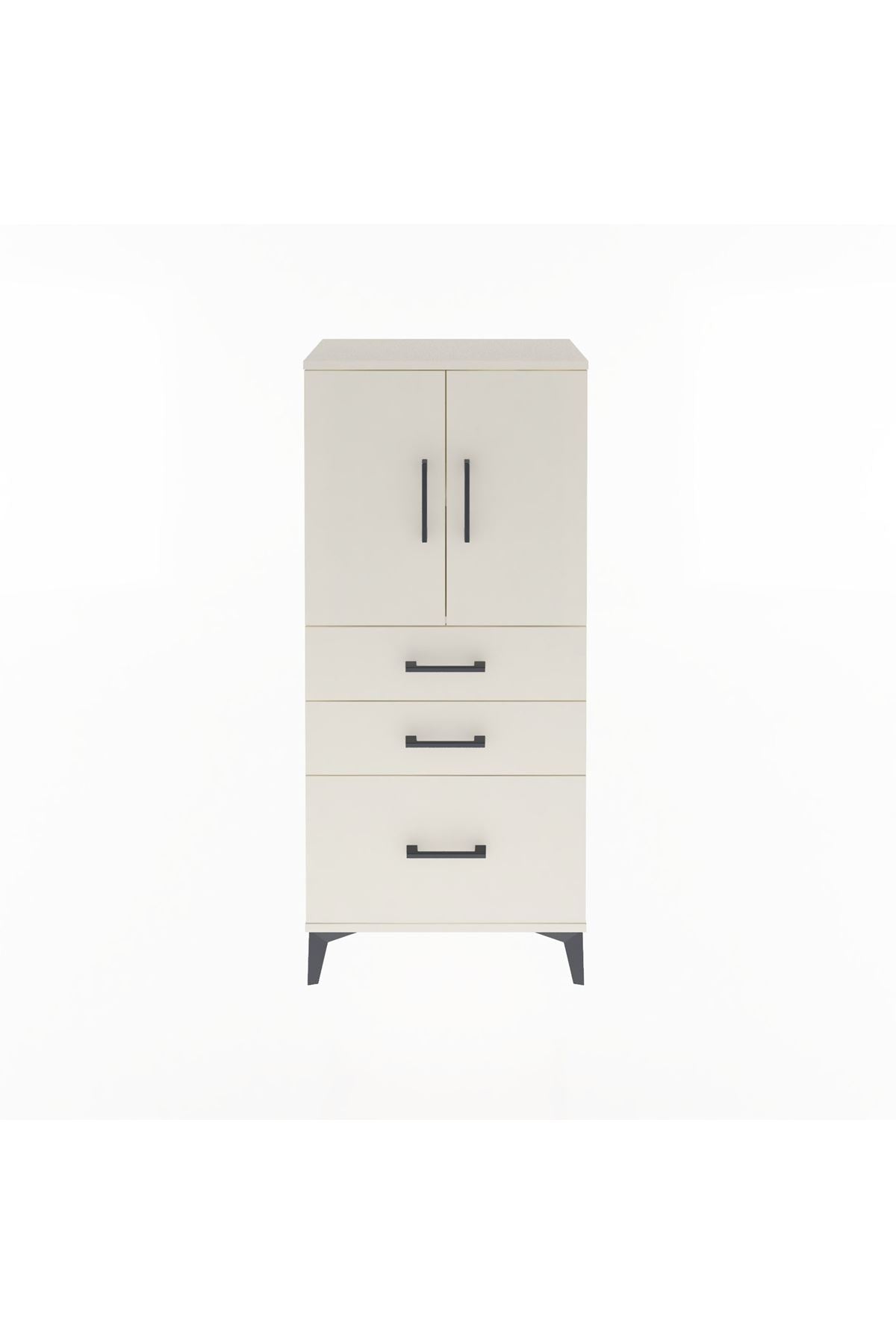 Arges Dolap 2 Raflı 3 Çekmeceli 2 Kapaklı 60x30x134 Aytaşı-Aytaşı