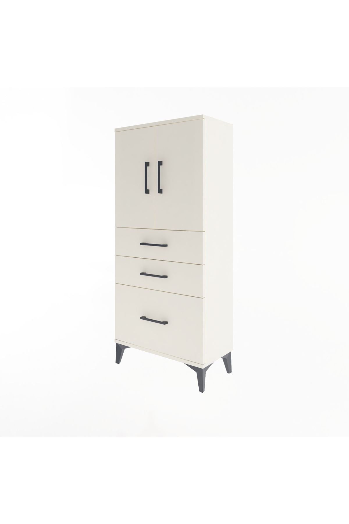 Arges Dolap 2 Raflı 3 Çekmeceli 2 Kapaklı 60x30x134 Aytaşı-Aytaşı