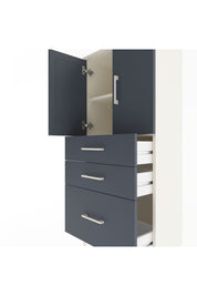 Arges Dolap 2 Raflı 3 Çekmeceli 2 Kapaklı 60x30x134 Aytaşı-Antrasit