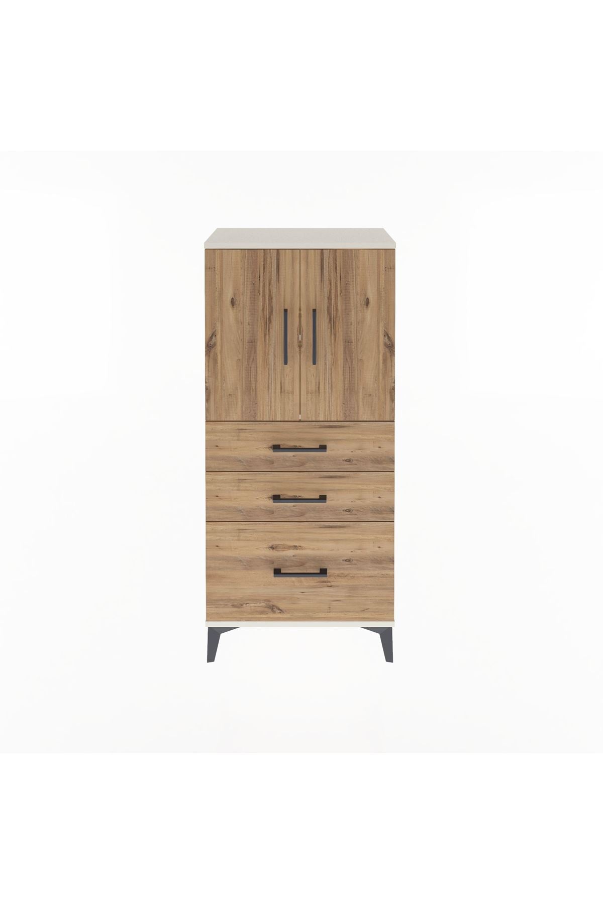 Arges Dolap 2 Raflı 3 Çekmeceli 2 Kapaklı 60x30x134 Aytaşı-Çam