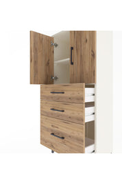 Arges Dolap 2 Raflı 3 Çekmeceli 2 Kapaklı 60x30x134 Aytaşı-Çam