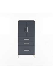 Arges Dolap 2 Raflı 3 Çekmeceli 2 Kapaklı 60x30x134 Antrasit-Antrasit