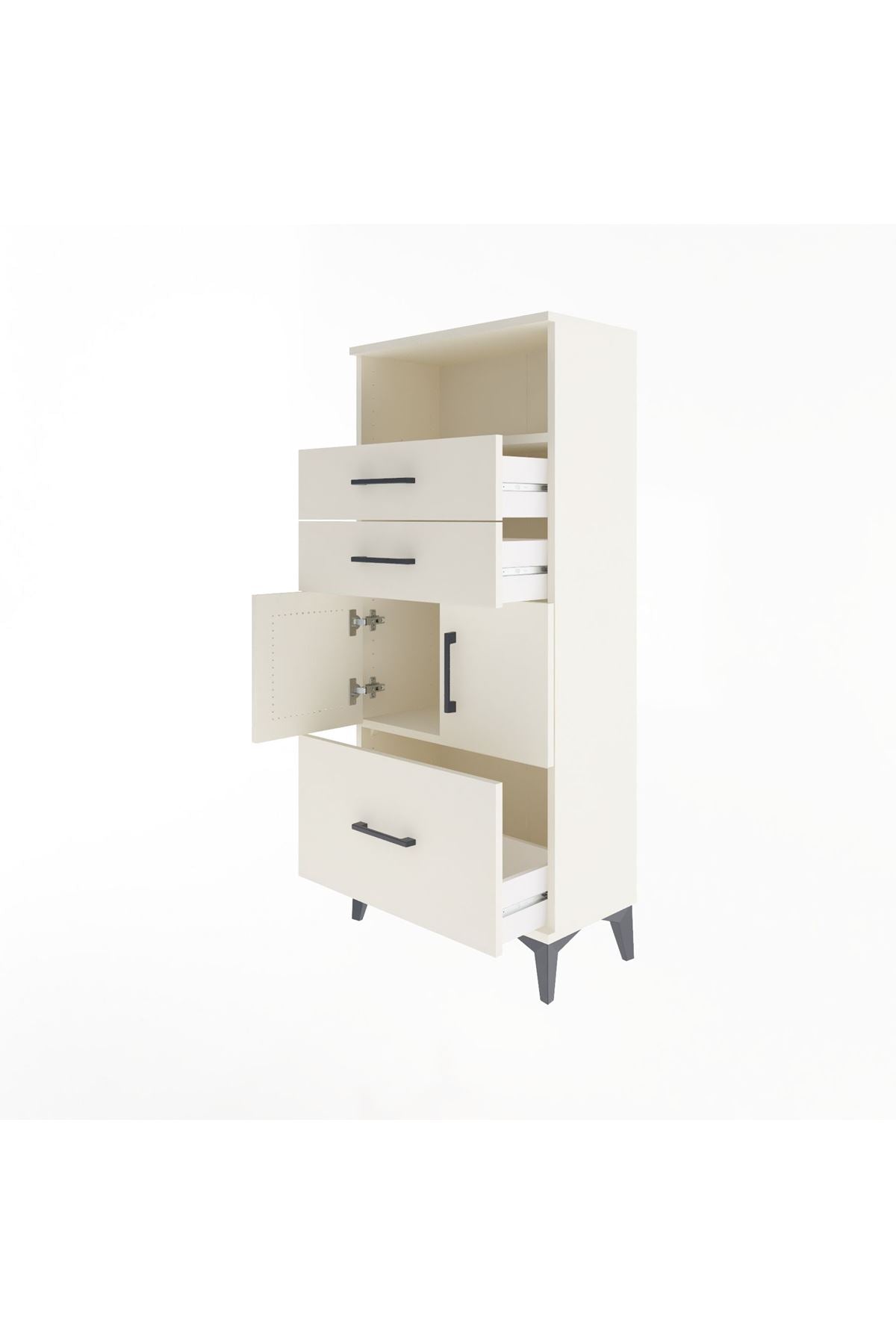 Arges Dolap 2 Raflı 3 Çekmeceli 2 Kapaklı 60x30x134 Aytaşı-Aytaşı