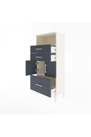 Arges Dolap 2 Raflı 3 Çekmeceli 2 Kapaklı 60x30x134 Aytaşı-Antrasit