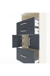 Arges Dolap 2 Raflı 3 Çekmeceli 2 Kapaklı 60x30x134 Aytaşı-Antrasit