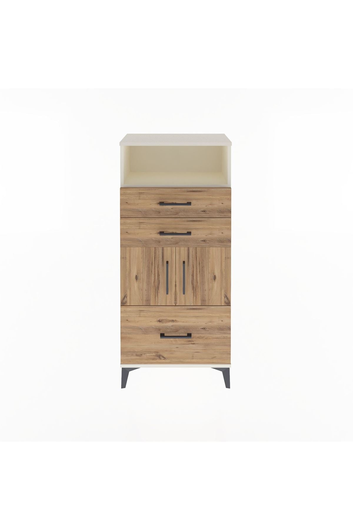 Arges Dolap 2 Raflı 3 Çekmeceli 2 Kapaklı 60x30x134 Aytaşı-Çam