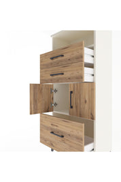 Arges Dolap 2 Raflı 3 Çekmeceli 2 Kapaklı 60x30x134 Aytaşı-Çam