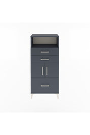 Arges Dolap 2 Raflı 3 Çekmeceli 2 Kapaklı 60x30x134 Antrasit-Antrasit