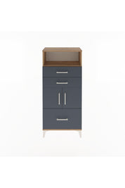 Arges Dolap 2 Raflı 3 Çekmeceli 2 Kapaklı 60x30x134 Çam-Antrasit