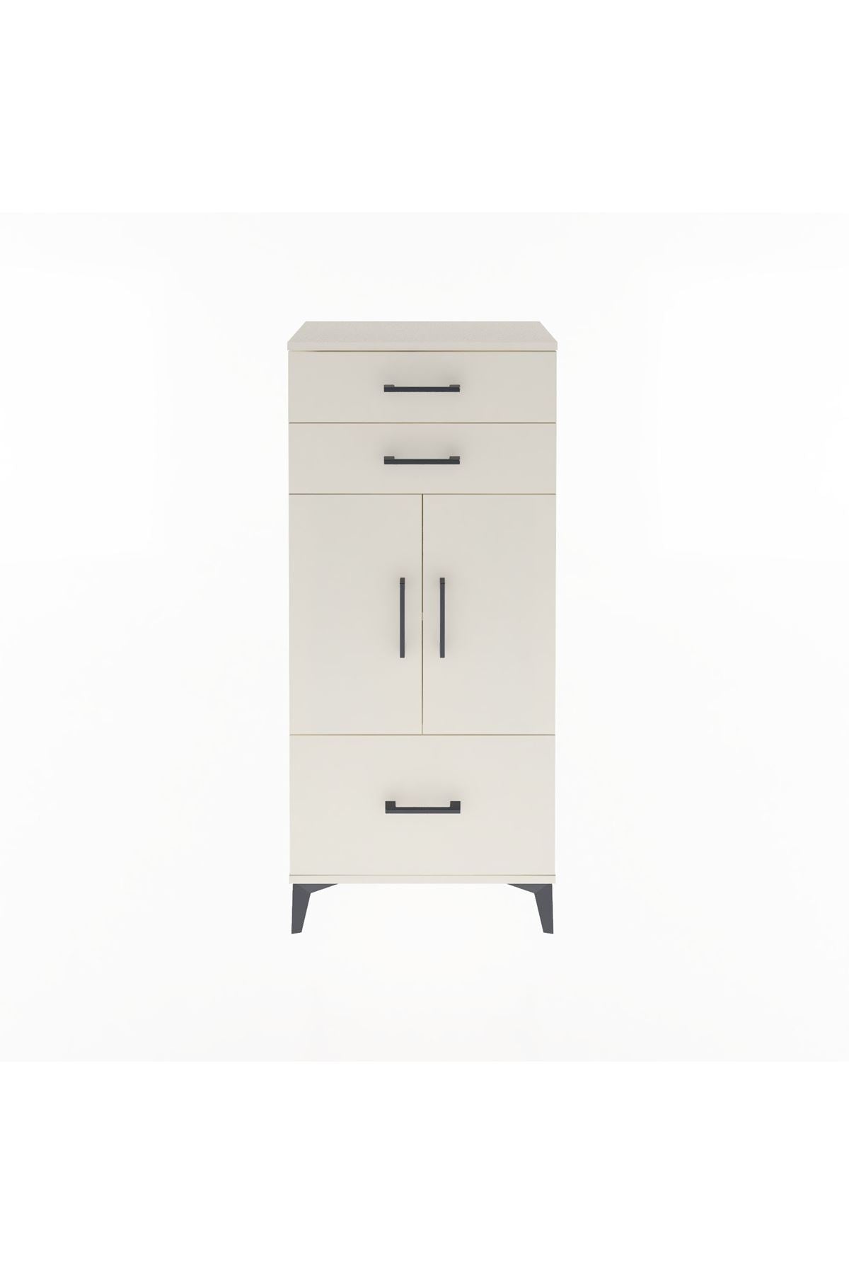 Arges Dolap 2 Raflı 3 Çekmeceli 2 Kapaklı 60x30x134 Aytaşı-Aytaşı