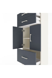 Arges Dolap 2 Raflı 3 Çekmeceli 2 Kapaklı 60x30x134 Aytaşı-Antrasit