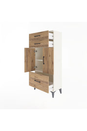 Arges Dolap 2 Raflı 3 Çekmeceli 2 Kapaklı 60x30x134 Aytaşı-Çam