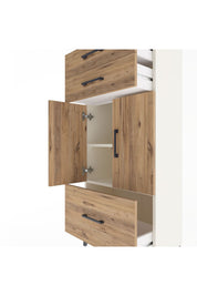 Arges Dolap 2 Raflı 3 Çekmeceli 2 Kapaklı 60x30x134 Aytaşı-Çam