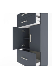 Arges Dolap 2 Raflı 3 Çekmeceli 2 Kapaklı 60x30x134 Antrasit-Antrasit
