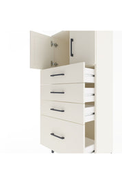 Arges Dolap Tek Raflı 4 Çekmeceli 2 Kapaklı 60x30x134 Aytaşı-Aytaşı