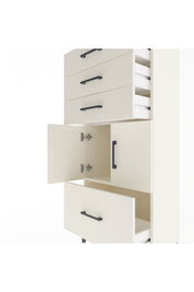 Arges Dolap Tek Raflı 4 Çekmeceli 2 Kapaklı 60x30x134 Aytaşı-Aytaşı