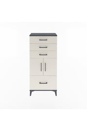 Arges Dolap Tek Raflı 4 Çekmeceli 2 Kapaklı 60x30x134 Antrasit-Aytaşı