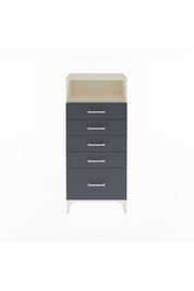 Arges Dolap Tek Raflı 5 Çekmeceli 60x30x134 Aytaşı-Antrasit