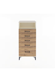 Arges Dolap Tek Raflı 5 Çekmeceli 60x30x134 Aytaşı-Çam