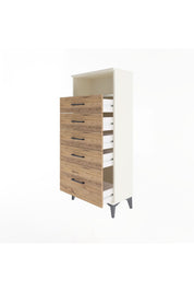 Arges Dolap Tek Raflı 5 Çekmeceli 60x30x134 Aytaşı-Çam