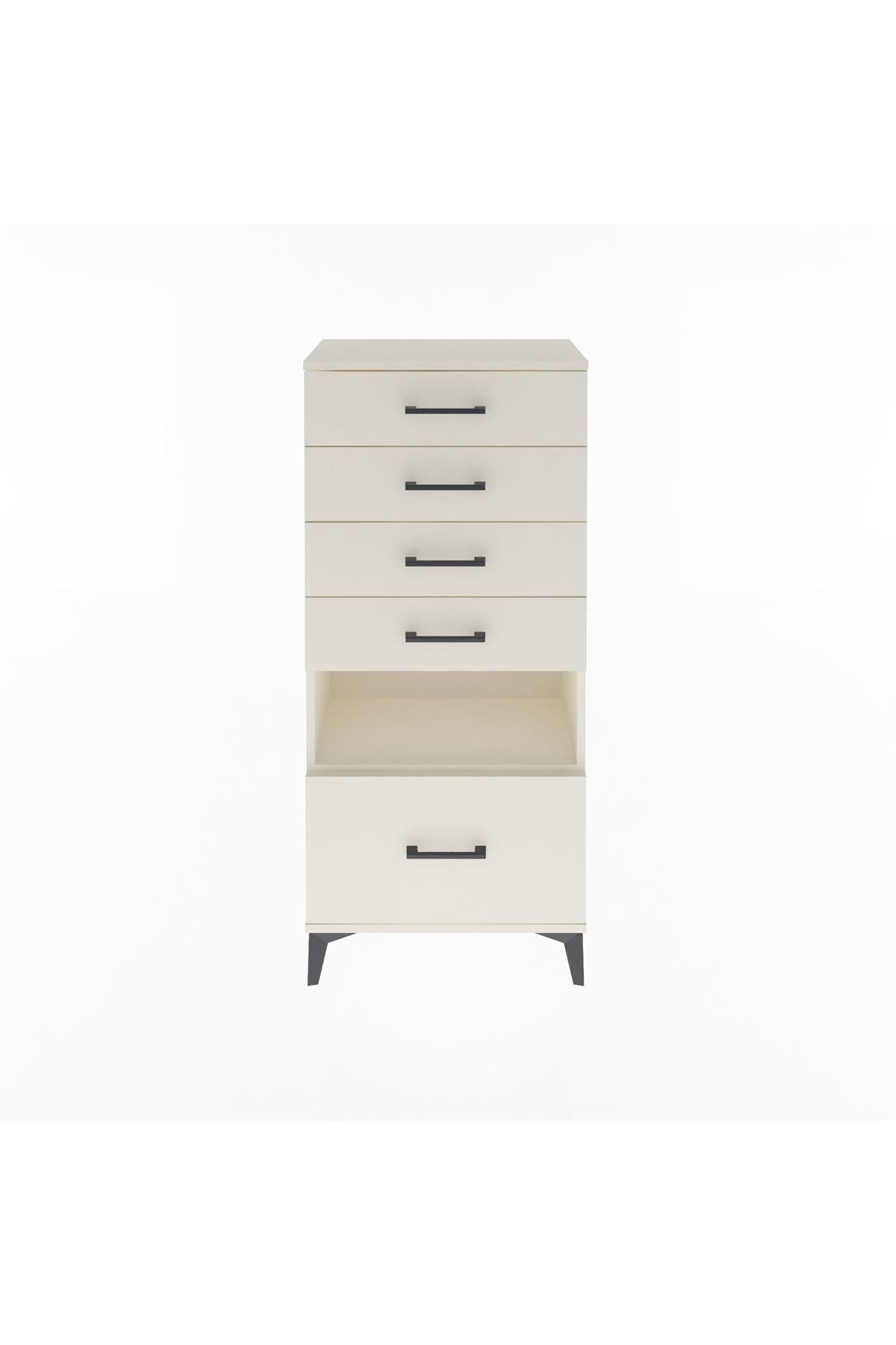 Arges Dolap Tek Raflı 5 Çekmeceli 60x30x134 Aytaşı-Aytaşı