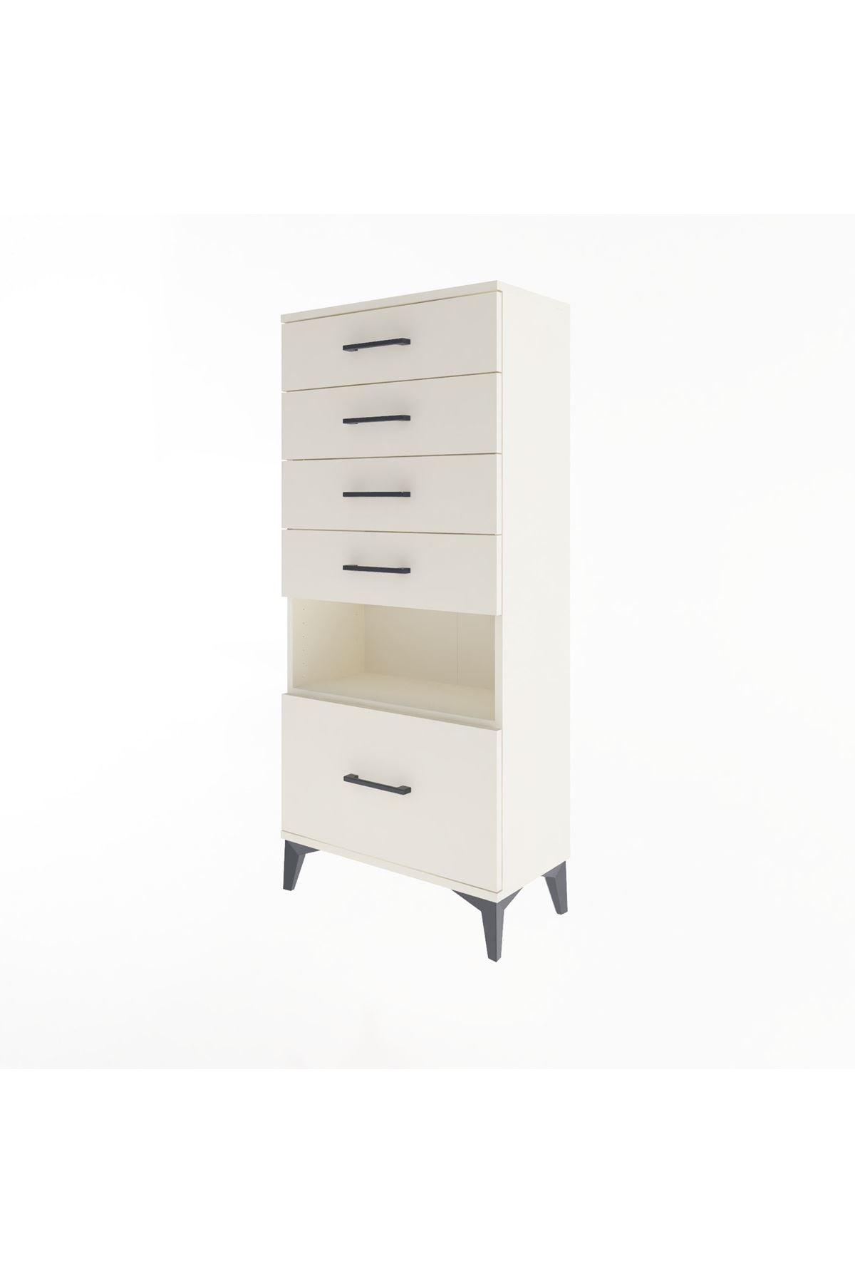 Arges Dolap Tek Raflı 5 Çekmeceli 60x30x134 Aytaşı-Aytaşı