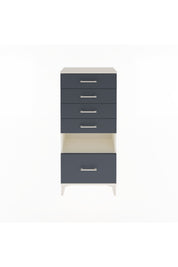 Arges Dolap Tek Raflı 5 Çekmeceli 60x30x134 Aytaşı-Antrasit