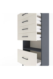 Arges Dolap Tek Raflı 5 Çekmeceli 60x30x134 Antrasit-Aytaşı