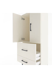 Arges Dolap Tek Raflı 2 Çekmeceli 2 Kapaklı 60x30x134 Aytaşı-Aytaşı