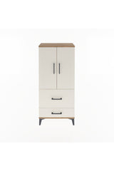 Arges Dolap Tek Raflı 2 Çekmeceli 2 Kapaklı 60x30x134