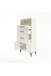 Arges Dolap Tek Raflı 3 Çekmeceli 2 Kapaklı 60x30x134 Aytaşı-Aytaşı